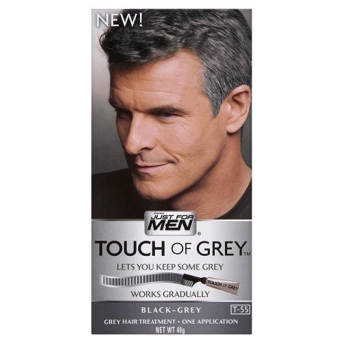 3 x Touch Of Grey Mens Hair Treatment Colour Multi Pack Black - Grey T55