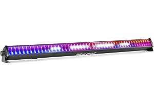 BeamZ LCB288 Barre LED RGBW avec Strobe - avec DMX, Daisy Chain, Automatique, Sections Contrôlables, Idéale pour Compléter vos Éclairages de Scènes, Arrière-Plans, Murs, Lounge Bars