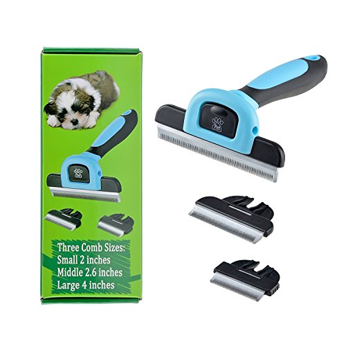 Pet-Deshedding-Tool-EveShine-3-in-1-Professional-Pet-Grooming-Brush-for-Small-Medium-Large-Dogs-Cats-Horses-Remove-Up-to-90-Shedding-Fur-within-Minutes-Three-Sizes-Tool