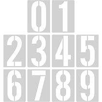 Lot de 10 pochoirs numérotés de 0 à 9 - Pochoirs réutilisables en plastique pour gâteau, adresse, numéro de peinture (7,6 cm
