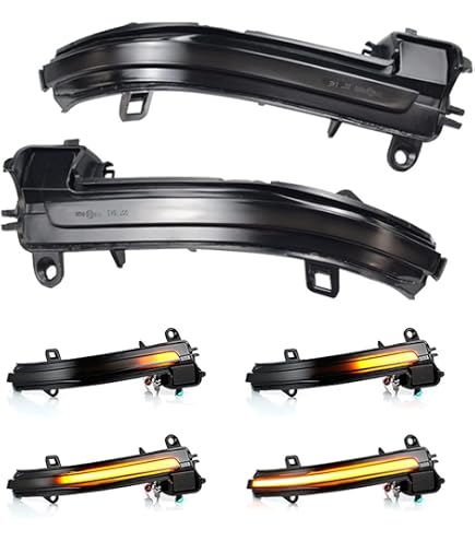 Indicatori Di Direzione A LED Dinamici Sequenziali Per Specchietti Mercedes (W247, W205, W213, W222, GLC, Classe V E Altri) - Lenti Fumé, Sostituzione OEM