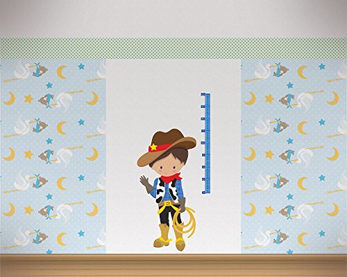 Messlatte Cowboy Wandtattoo Kinderzimmer Metermaß Maßband - 2