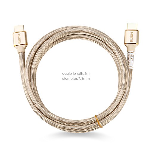 HAVIT High Speed HDMI 2.0 Kabel (4K@60Hz) 6,6ft/2m mit Ethernet und ARC, 24K Goldbeschichtete Anschlüsse, Video 4K 2160p, HD 1080p, 3D für Xbox, PS3, PS4, TV, Laptop, Blu-Ray DVD Player usw. (X90) - 8