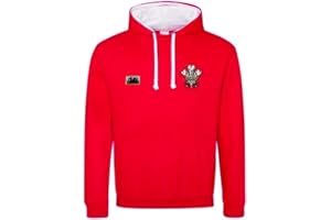 SUPER LEMON Non-Official Wales Rugby Team Six Nations Hoodie – Unisex Pullover Sweatshirt – Supporter Gear for Rugby Fans – Comfortable and Warm Apparel for Six Nations Tournament