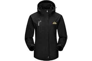 YSENTO Damen Outdoor Wanderjacke Wasserdicht Übergangsjacke Leicht Atmungsaktie Regenjacke Funktionsjacke mit Abnehmbarer Kapuze