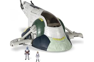 STAR WARS- Micro Galaxy Starship SWJ Luxe (véhicule et Figurine de 20,3 cm) – Vaisseau Spatial de Jango Fett, SWJ0031, Multicolore