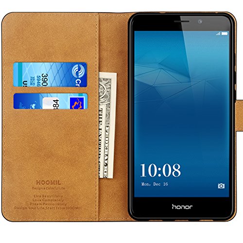 Honor 5C HÃ¼lle, HOOMIL HandyhÃ¼lle Huawei Honor 5C Tasche Leder Flip Case Brieftasche Etui SchutzhÃ¼lle fÃ¼r Huawei Honor 5C Cover - Schwarz (H3063)