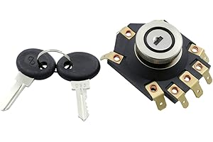 VANEZ Zündschloss 8 Anschlüsse mit 2 Schlüssel kompatibel für Piaggio APE 50, Vespa P 80 125 X 150 200 E