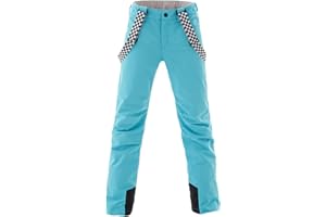 ALSOGO Skihose Damen wasserdichte Professionelle Schneehose Winddichte Hosenträgerhose Winter Outdoor Regenhose Warme Wanderhose Snowboard Softshellhose mit abnehmbaren Trägern Overall & Schneefang