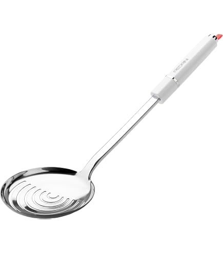 Pedrini Lillo Batticarne Acier Inoxydable - Attendrisseur Viande Avec Manche Blanc/Rouge