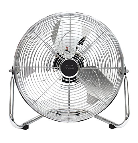 DOMAIR BA30CC - Ventilateur/Brasseur d'air à poser - Diamètre 30 cm - 48 Watts -3 vitesses - Débit d'air : 3317 m3/h - Inclinable - Chromé
