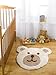 Kiddy Play Teddy Bear Kids Children Nursery Soft Rug in Natural 75 x 80 cm (2'3" x 2'7") Carpet