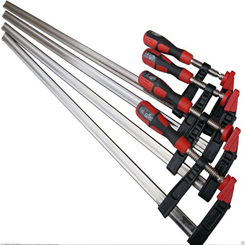 F Clamp Bar clamp Heavy Duty 300mm x 50mm (12) long quick slide x 4 clamps by Toolzone