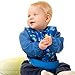 Bibetta Ultrabib Baby Bib with Sleeves (Blue Fish)
