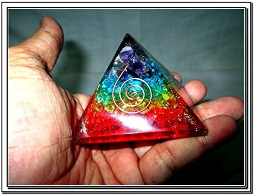 Chakra Orgon Pyramid Crystal Gem Copper Metal Mix Rare Healing Positive Energy Tetrahedron Sacred Geometry Memory Concentration Meditation Spiritual Psychic Piezo Effect Economic Prosperity Success Destress Anxiety Love .