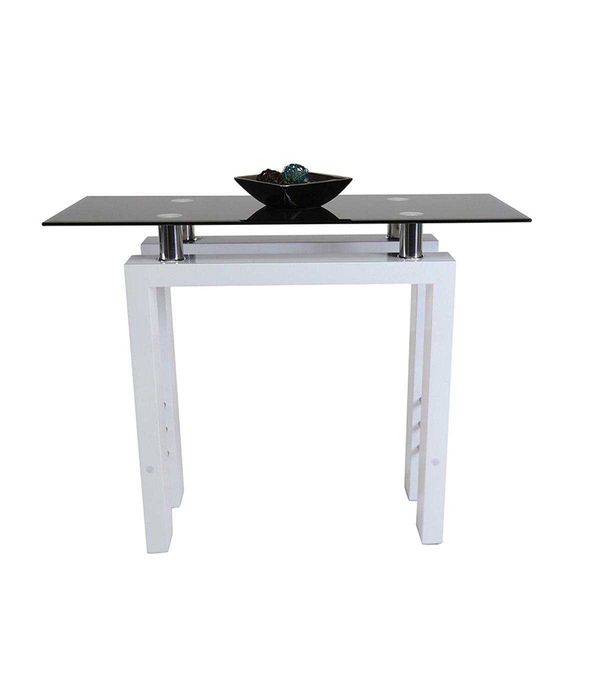 Manchester Furniture Supplies Metro Glass Top High Gloss Base Contemporary Console Table - Image 3