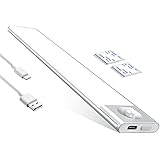 Tanbaby LED Unterbauleuchte, LED Kleiderschrank licht Wiederaufladbar Küchenleuchte mit Bewegungssensor, 4 Modi& Helligkeit E