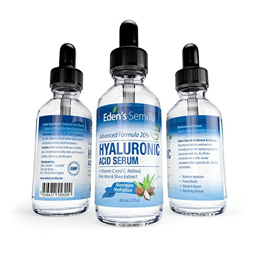 Hyaluronsäure Serum 60ml – Die beste Anti-Aging Feuchtigkeitspflege. Strafft und glättet feine Linien und Fältchen. Enthält Vitamin C, Retinol, Vitamin E. Antioxidative Wirkung. Regt die Bildung von Kollagen an. Für eine sanfte, strahlende und gesunde Haut. Kindersichere Verschlusskappe - 2