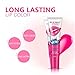 Travelmall 6Pcs Womens Easy Peel Off Long Lasting Makeup Tatto Lip Gloss Lipstick Waterproof Tear Pull Lipstick and 1Pcs lip brush