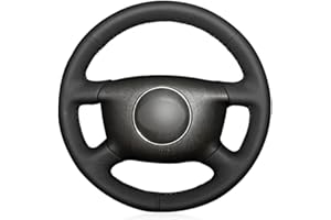 MEWANT Funda de volante para Audi A2 (8Z) A3 (8L) Sprotback A4 (B5 B6) Avant A6 (C5) A8 (D2) S4 / A4