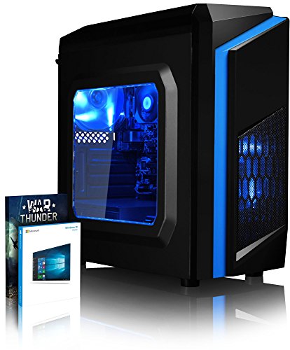 VIBOX Apache 9S Gaming PC Ordenador de sobremesa con War Thunder Cupón de Juego, Windows 10 OS (3,7GHz AMD Ryzen Quad-Core Procesador, Gráficos Radeon Vega Integrados, 8GB DDR4 2400MHz RAM, 1TB HDD)