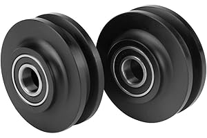 Nikou 2Pcs Rouleaux de Porte de Grange, Coulissante Porte de Grange Roue Garde-Robe Quincaillerie Rouleau Armoire Fenêtre Poulie pour Usage Domestique