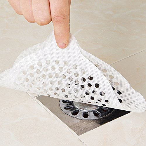 15Pcs/lot Disposable Drain Sticker Hair Filter Floor Drain Sink Bathroom Cleaning Paper Drain Stopper Home Kitchen Cleaning