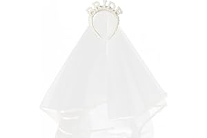 ENZYLUXE Bride Headband, Bride To Be Veil, Hen Party Veil, Bride Pearl Rhinestones Tiara for Wedding, Hen Party, Bridal Shower, Engagement, Bachelorette Party(White)