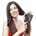 Black Boar Bristle Brush for Healthy Hair, Nylon Detangling Pins Vent Brush for Fast Blow Drying, Hair Care Scalp Massager for Hair Growth, Frizz Control Curved Hair Brush Detangling Comb