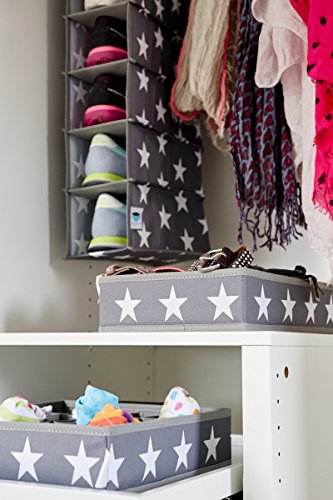 STORE.IT 671046 Wäschesortierer, Schubladen Organizer, Schrank Organizer, Polyester, 30x30x8cm, 24 Fächer, grau - 5