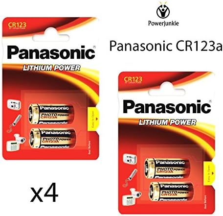 x4 Panasonic CR123A 3V Lithium Photo Battery 123 CR123 DL123 CR17345 Camera NEW