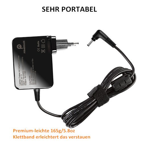 POWERILLEX 20W Ersatz Netzteil Laptop Ladegerät Adapter für Lenovo Ideapad 100 s 11.6” Modell 80R2 Notebook mit 5.5FT Netzkabel- PR-IP-11 - 7