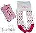 Baby Girl's Fun Bum Tights 'Let's Wiggle' (12-18 Months, Pink)