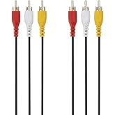 Belkin BLK-F3Y083bf2M AV,3xRCA,M/M Nikel Kablo, 2m, Siyah