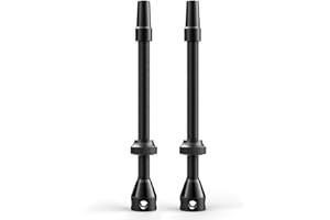 Shredr. Set di valvole Tubeless | Presta Valvole per pneumatici tubeless | Alluminio super leggero, anodizzato colorato, valvola francese, per cerchi normali tubeless (nero, 80 mm)