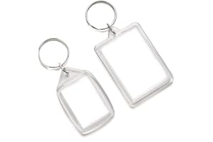 315 Supplies 10 x Blank Keyring Photo Clear Acrylic Personalised Family Photos, Kids, Children, Pets, Crafts