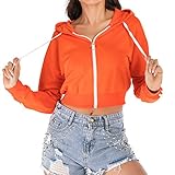 Oberteile mit Kordel und Zip Damen Kapuzenpullover Warehouse Snaggle Damen-Fleecejacke mit Kapuze, Frühling Damen Kapuze Lang Kapuzenpullover Langarm Winter Pullover Mandy Damen Sweatjacke Kapuzenjacke Hoodie Mit Kapuze Damen ESS Logo H