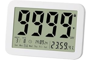 FCXJTU Digitale Countdown-Tage-Timer-Uhr – 9999 Tage Countdown-Tage Timer mit Ständer, starke magnetische Rückseite für Ruhestand, Hochzeit, Urlaub, Geburtstag, neues Baby, Klassenzimmer, Labor