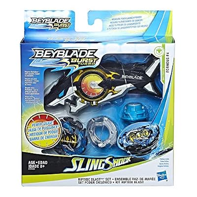 Hasbro Beyblade – Lanceur Beyblade Requin et Toupie Beyblade Burst Turbo - Forneus