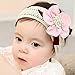 KimBe-Babies' Lace Flower Hair Band Headband Elastic Hair Headwear (Light Pink)