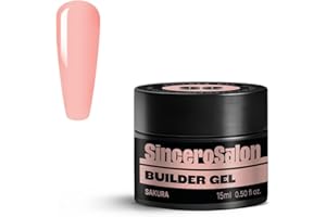 ‎SINCERO SALON SINCERO SALON Aufbaugel für Gelnägel - Sakura - TPO-frei - UV Gel zur Nagelverlängerung und Modellage - Nail Art - Acrylgel für Nägel - Farbgel, Versiegelungsgel - 15ml