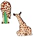 Produktbild Design - Set: Salz & Pfefferstreuer - " Giraffen " - stabil aus Porzellan / Keramik - Salzstreuer Pfeffer Set - edel - Tiere - Zootiere Afrika Zoo Giraffe - lustig Tischdeko Eßtisch - Essen würzen