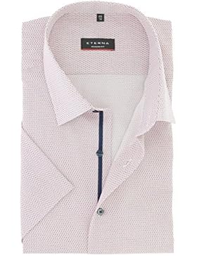 ETERNA Modern Hemd Halbarm New Kent Kragen Punkte dunkelblau