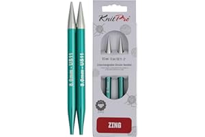 KnitPro Zing: Agujas de Tejer: Circular: Intercambiable: Normal: 8 mm, Aluminio, Multicolor, 8,00 mm