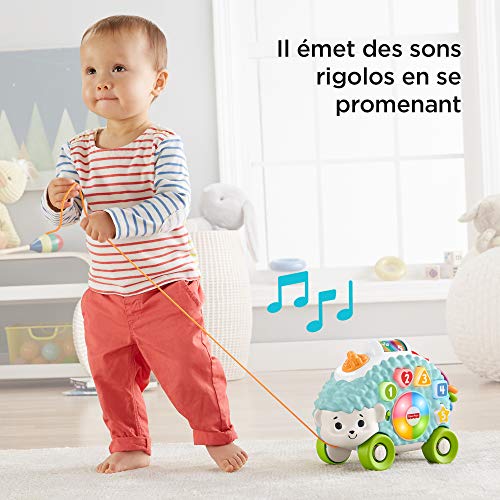 Fisher-Price Linkimals Louison le Hérisson, jouet bébé interactif d'apprentissage, sons et lumières, version française, 9 mois et plus, GJB08 – Image 5