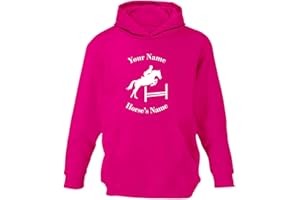 BEYONDSOME Girl's Personalised Show Jumping Horse Hoodie