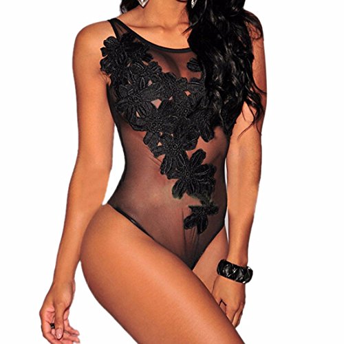 QIYUN.Z Donne Del Merletto Sexy Body Tute Senza Maniche Tuta Camice Della Camicetta Top