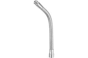PATIKIL 10" Microphone Col Cygne, 5/8"-27 Filetage Métal Universel Tuyau Flexible Bras Col Cygne Tube Extension pour Multifonction DIY, Argent Ton