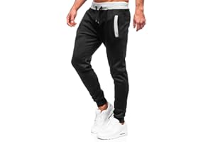 BOLF Herren Jogginghose Sporthose Trainingshose Jogger Sweathose Fitnesshose Jogpants Fußballhose Sweatpants Beinabschluss Pants Baumwolle Slim Fit [6F6]