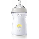 Chicco Natural Feeling Biberon Anticolica 6 Mesi + da 330 ml, Biberon con Tettarella in Silicone Morbida e Flessibile, Adatto